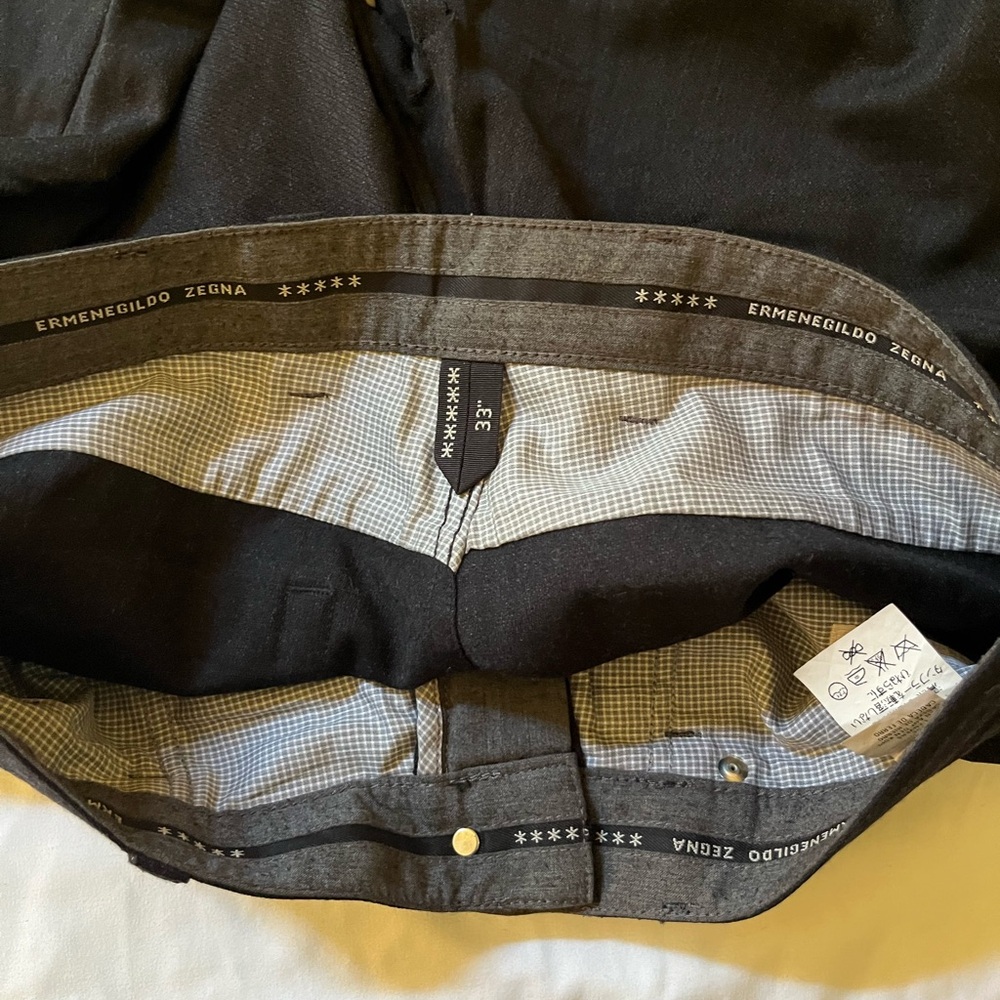 Ermenegildo Zegna Charcoal Trousers - Picture 2 of 6